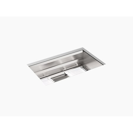 Kohler Prolific 29x17-3/4x10-15/16 Undermnt Sgl-Bwl Kitchen Sink W/ Acssrs 23651-NA